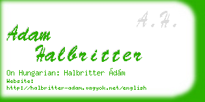 adam halbritter business card