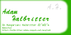 adam halbritter business card